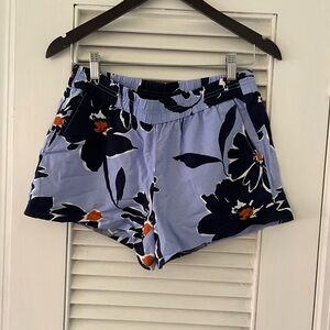 Floral Women's Shorts - light Blue, navy, orange